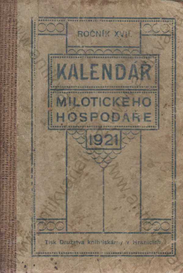 redakce Milotického Hospodáře - Kalendář Milotického Hospodáře 1921