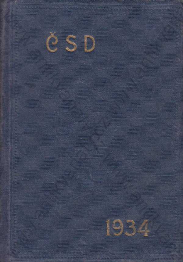 návrh Dr. J. Bělohlav - Kapesní kalendář ČSD 1934