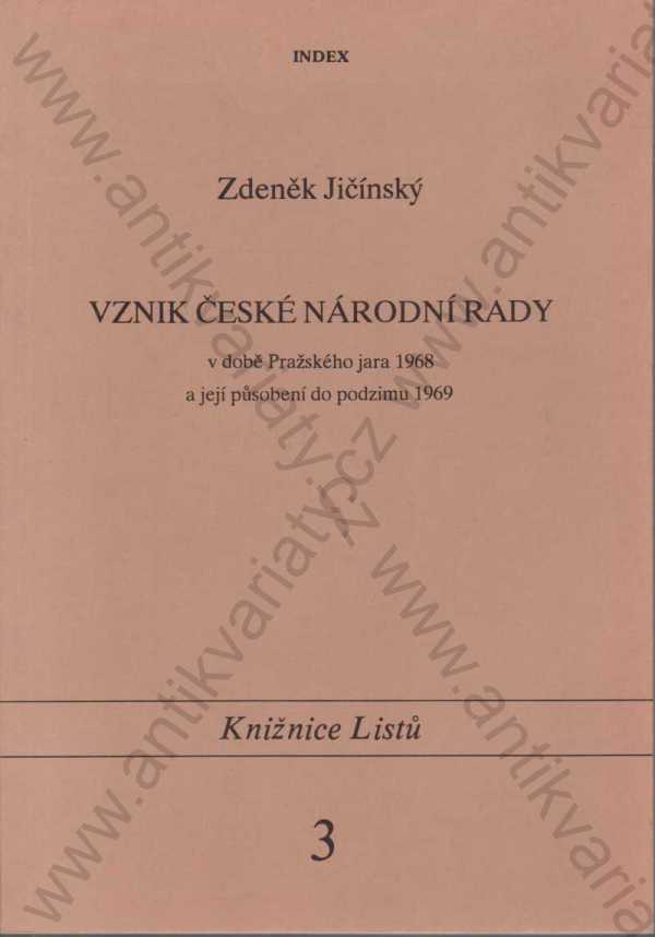 Zdeněk Jičínský - Vznik české národní rady
