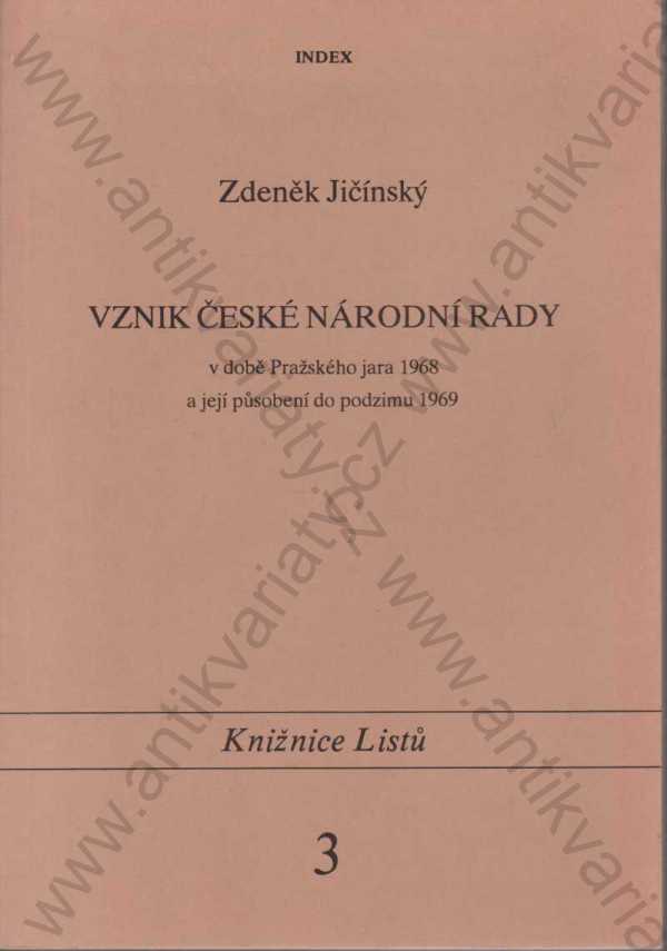 Zdeněk Jičínský - Vznik české národní rady