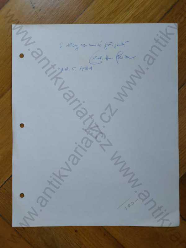  - List z návštěvní knihy s podpisem Eduarda Hofmana