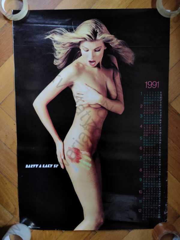  - Erotický kalendář Barvy a laky SP na rok 1991