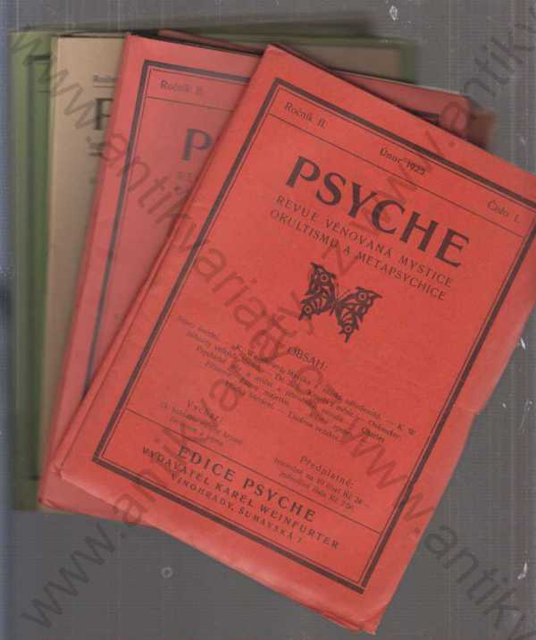 K. Weinfurter, Ch. Fillmore, R. V. Hynek ad. - Konvolut 19 čísel časopisu Psyche