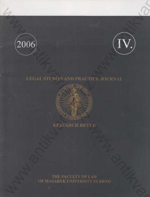 kolektiv autorů - Legal Studies and Practice Journal, Nr. 4, 2006 