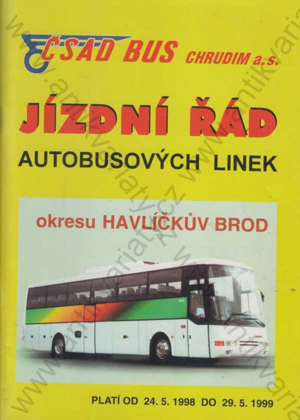  - Jízdní řád autobusových linek okresu Havlíčkův Brod
