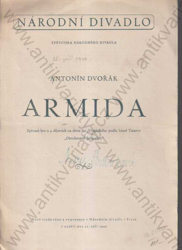  - Armida - program Národní divadlo