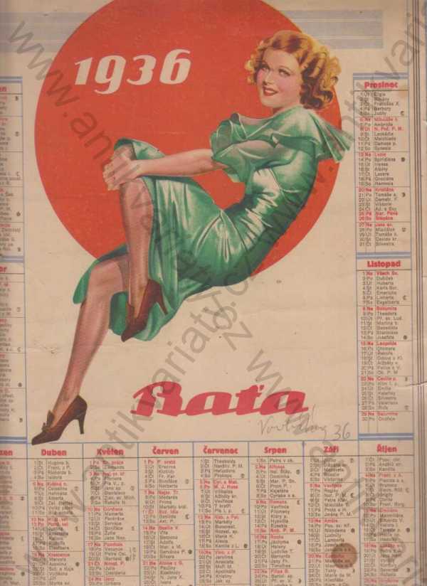  - Kalendář Baťa na rok 1936