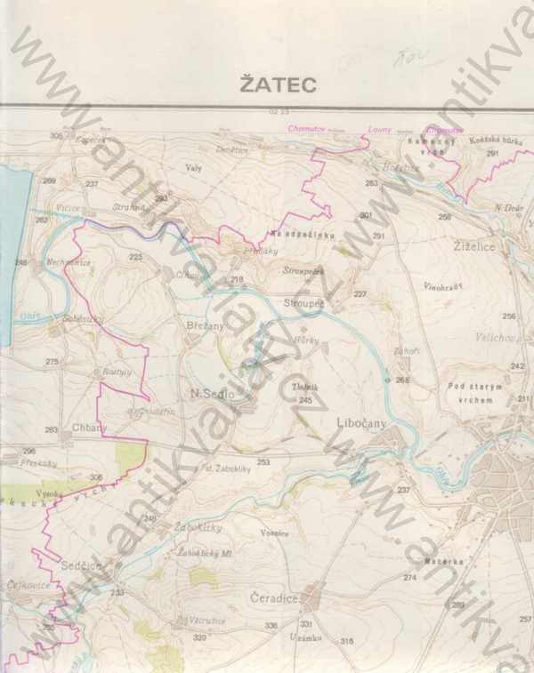  - Žatec Základní mapa ČSSR
