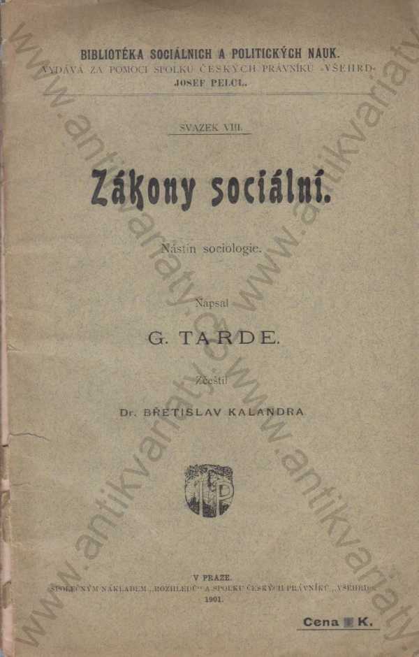 G. Tarde  - Zákony sociální