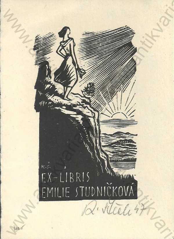 Karel Štěch - Ex libris Emilie Studničková
