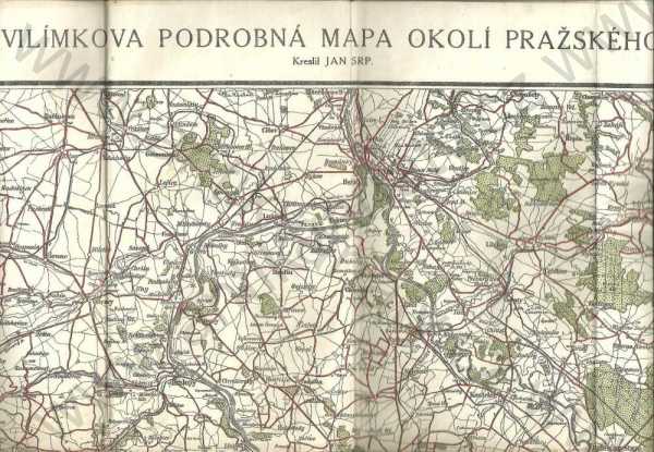 Jan Srp - Vilímkova podrobná mapa okolí pražského