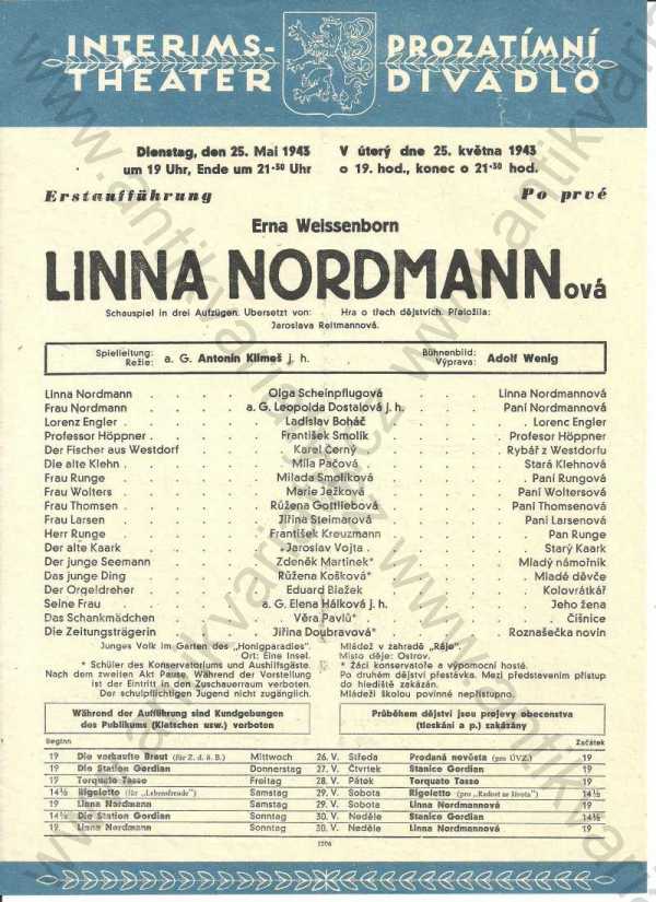 Erna Wissenborn - Prozatímní divadlo - Linda Nordmannová