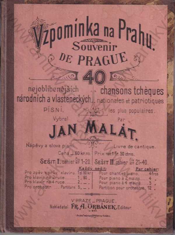 Jan Malát - Vzpomínka na Prahu + Jana Maláta český národní poklad I.+II. 
