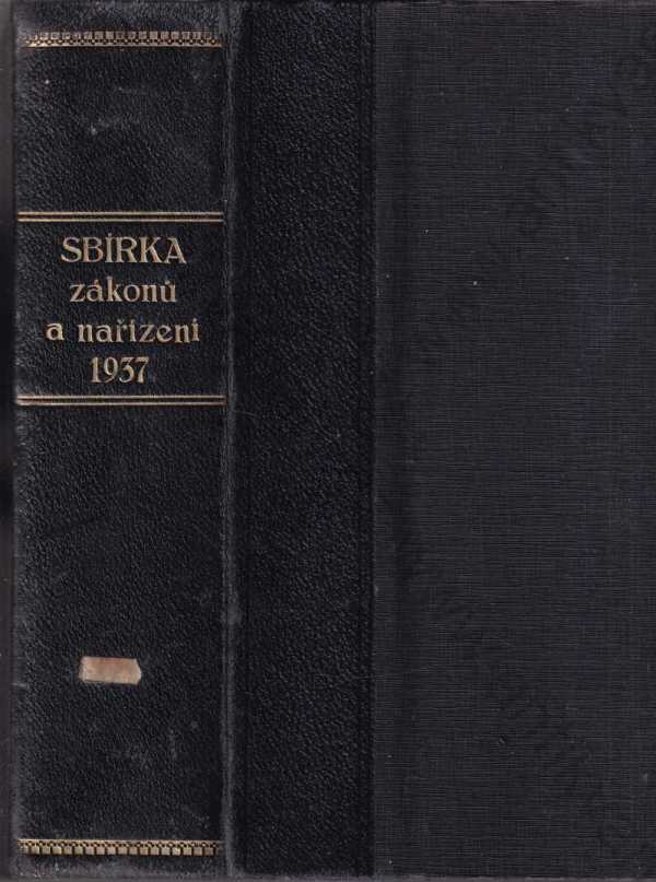  - Sbírka zákonů a nařízení státu československého ročník 1937