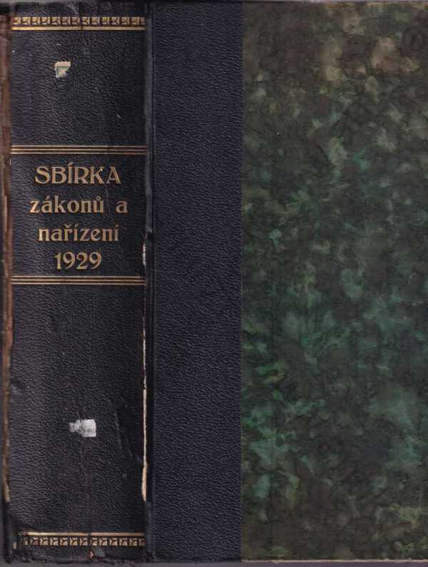  - Sbírka zákonů a nařízení státu československého ročník 1929