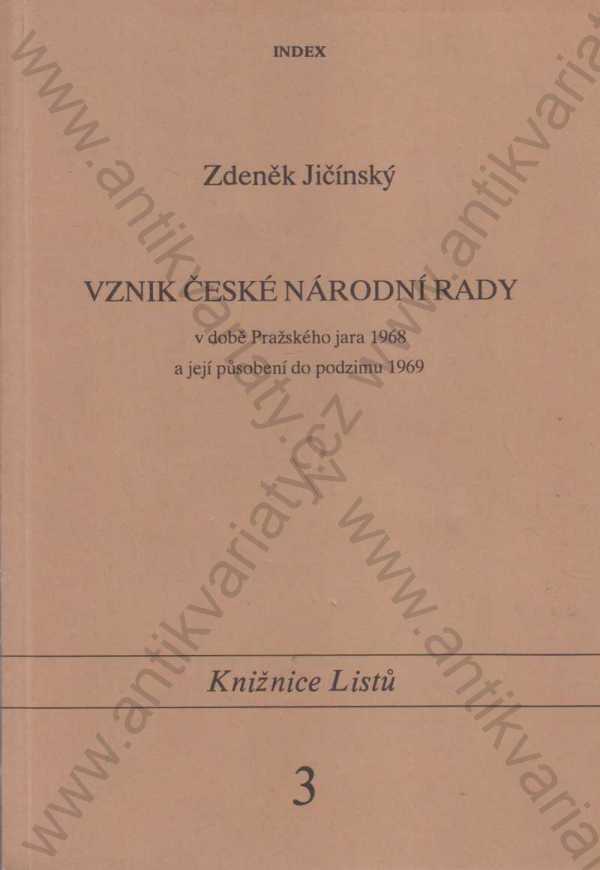 Zdeněk Jičínský - Vznik České národní rady