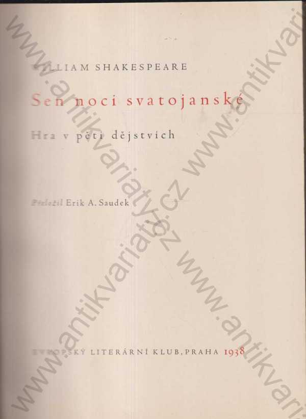 William Shakespeare - Sen noci svatojanské