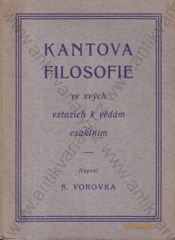K. Vorovka - Kantova filosofie