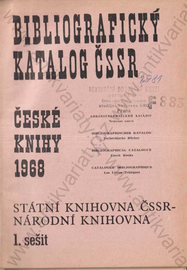  - Bibliografický katalog ČSSR