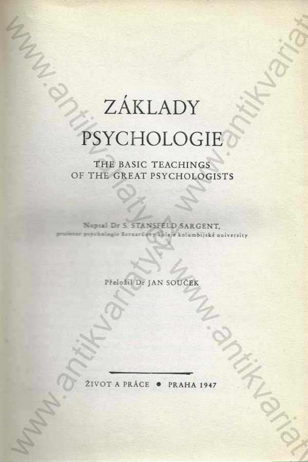 S. Stansfeld Sargent - Základy psychologie