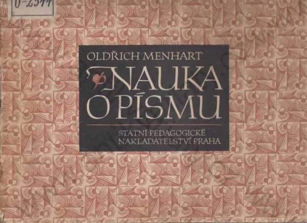 Oldřich Menhart - Nauka o písmu