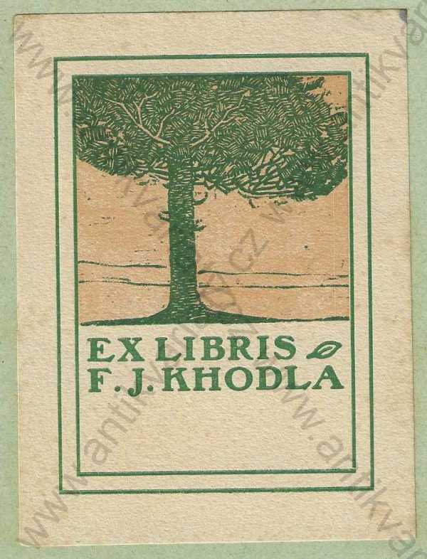 Neurčený autor - Ex libris F. J. Khodla