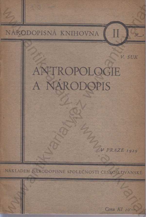 V. Suk - Antropologie a národopis