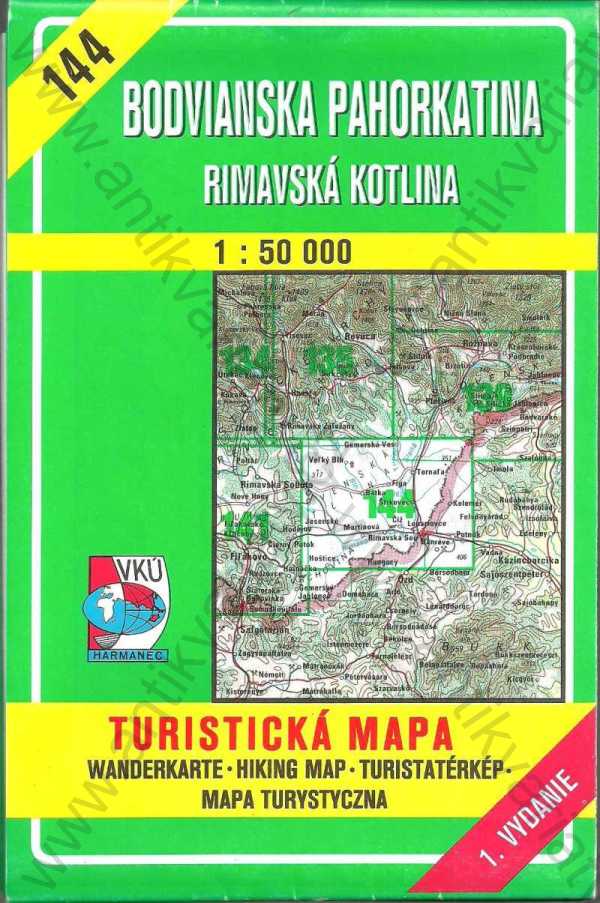  - Turistická mapa Bodvianska Pahorkatina, Rimavská Kotlina