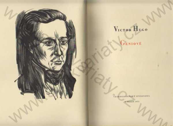 Victor Hugo - Geniové (podpis ilustrátora - Bohdan Lacina)