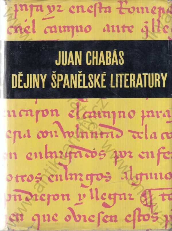Juan Chabás - Dějiny španělské literatury